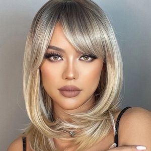 19.5 inch Light Brown/Blonde Ombre Wig Never Worn!